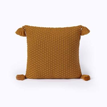Imagem de Capa de Almofada Pompom Decorativa Tricot 45x45cm Com zíper Istambul