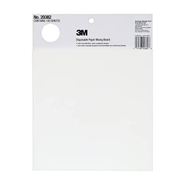 Imagem de 3M Tábua de mistura de papel descartável 20382, não porosa, resistente a solventes, não molha, folha grande, 25,4 x 33 cm, 100 folhas/quadro
