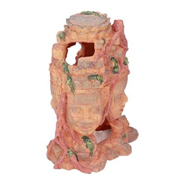 Imagem de Decoração de Buda de aquário, pequena paisagem Simulação requintada Abrigo de répteis Multiuso para fonte para tanque de peixes