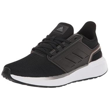 Imagem de adidas Tênis de corrida feminino Eq19, Preto/Preto/Preto/Ferro Metálico, 6