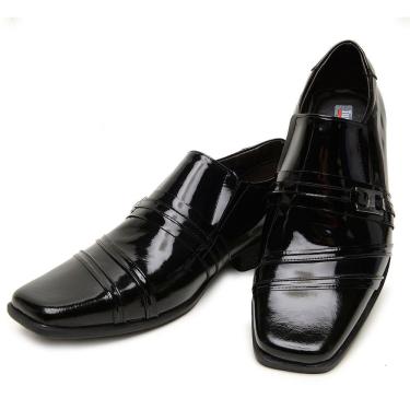 Imagem de Sapato Social Masculino Elastico Bico Quadrado Palmilha Confortavel Padrinho Casamento