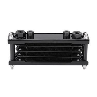 Imagem de Resfriador de óleo de motor, radiador de resfriamento universal para motor de motocicleta para moto Dirt Bike 50CC-200CC (preto)