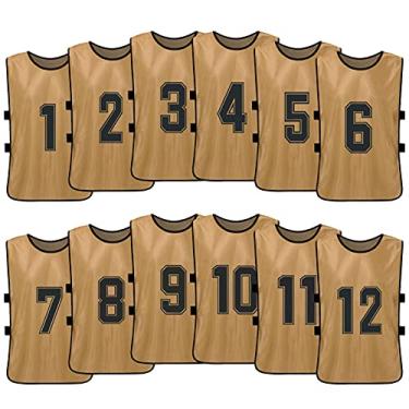 Imagem de Tingpai 12 PCS Adultos Futebol Pinnies Secagem Rápida Football Team Jerseys Esportes Juvenis Scrimmage Time de Futebol Treino Babadores nume dos Prática Colete espo vo