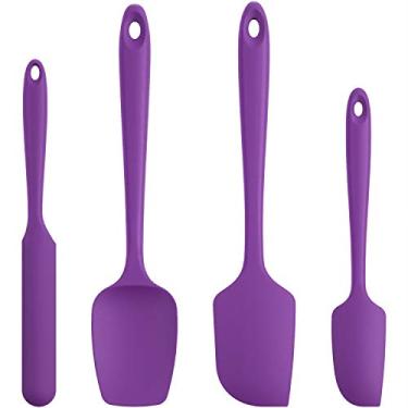 Imagem de Conjunto de espátula de silicone U-Taste com resistente ao calor de 315°C (roxo)