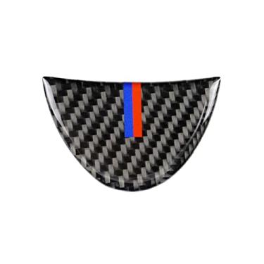 Imagem de Capa inferior de volante de fibra de carbono painel interior moldura decalque adesivo de acabamento compatível com Mini Cooper Countryman Clubman Série R Jcw F55 F56
