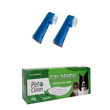 Imagem de KIT GEL DENTAL MENTA PET CLEAN 60G + 2 ESCOVA