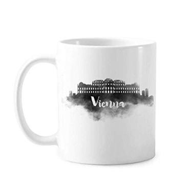 Imagem de Caneca Viena Áustria Landmark Ink City Caneca Cerâmica Café Porcelana Utensílios de Mesa