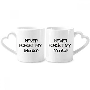 Imagem de Never Forget My Monitor Temporada Formatura Casal Caneca Porcelana Conjunto de Cerâmica Amante Copo Punho Coração