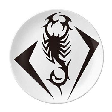 Imagem de Escorpião Natural Insect Bom Prato Decorativo Porcelana Salver Louça Prato de Jantar