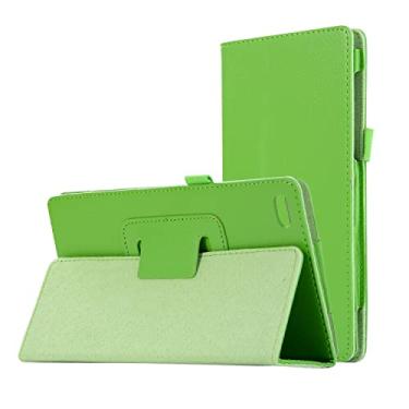 Imagem de Capa protetora para tablet Texture couro tablet case para lenovo tab 730 4F / 7504f. Capa traseira à prova de choque do protetor de fólio flexível com suporte Estojos para Tablet PC (Color : Green)