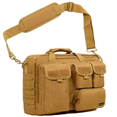 Imagem de Bolsa carteiro Seibertron Pro-Multifunção de ombro adequada para laptop de 14,1" ou 17,3", Fit 14.1" Laptop Khaki, Fit for 14.1" laptop
