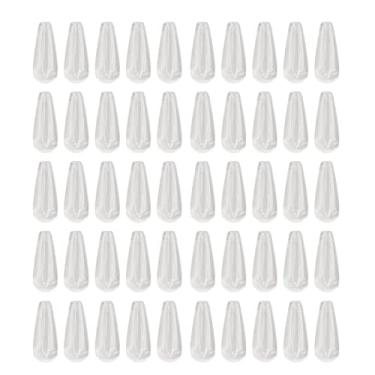 Imagem de Tabela de Cores de Pontas de Unhas Postiças, Pontas Transparentes Transparentes para Exibição de Cores de Arte para Unhas, Cartão de Cores de Unhas de Vidro de 50 Peças para Salão de Beleza Pós