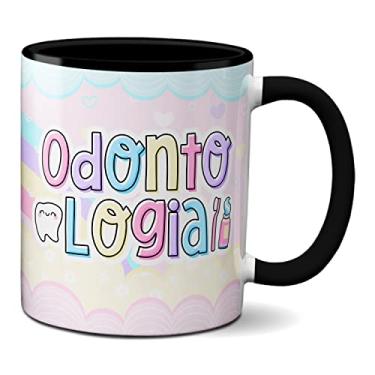 Imagem de Caneca Odontologia Profissão Dentista Profissional Fofa (Preta)