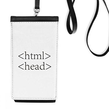 Imagem de Programmer Program Statement HTML bolsa para celular para pendurar bolso preto