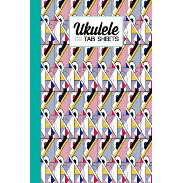 Imagem de Ukulele Tab Sheets: Stripes Ukulele Tab Sheets, Ukulele Chord Diagrams / Blank Ukulele Tablature Notebook, 120 Pages, Size 6"x9" by Silvia Hein