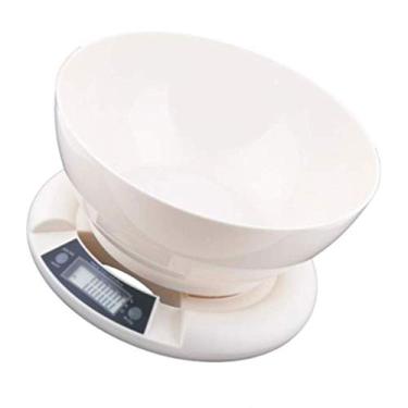 Imagem de balança de alimentos digital balança de cozinha eletrônica digital tigela de mistura destacável de 2,2 litros, perfeita para cozinhar, assar, pesar balança de cozinha de alimentos