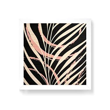 Imagem de Arte Maníacos Quadro decorativo com moldura caixa branca em Madeira - Folha Escandinava - 30x30cm