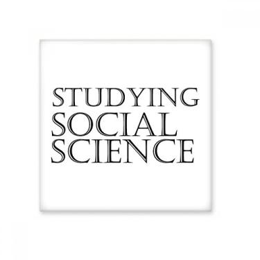 Imagem de Palavra curta estudando ciências sociais azulejo de cerâmica brilhante decalque pedra adornada tijolo vitrificado