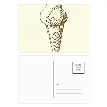 Imagem de Conjunto de cartões postais com estampa de sorvete, cartões de felicitações de aniversário