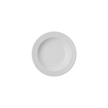 Imagem de Estojo com 6 Pratos Fundos. Modelo Redondo Voyage. Branca. Fabricado pela Porcelana Schmidt. A legítima porcelana desde 1945 Qualidade Beleza e resistência