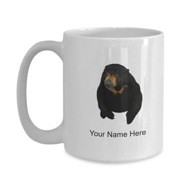 Imagem de Caneca de urso personalizada, copo de café de urso, ideia de presente de urso, copo de café personalizado de urso - Caneca de café de 445 ml