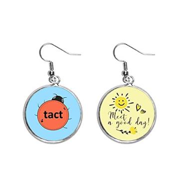 Imagem de Brincos de sol Tect Roundness Beetle Scarab Script Ear Drop Sun Flower Jewelry Fashion