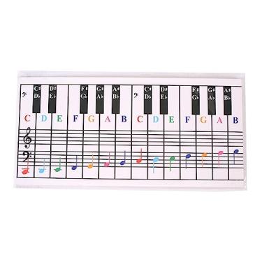 Imagem de rockible Teclado de Notas Teclas Adesivo de Notação de Teclado de Papelão