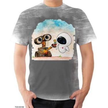 Imagem de Camiseta Camisa Wall.E Walle Eva Pixar Cinema Desenhos C - Estilo Vizu