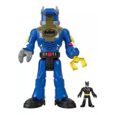 Imagem de Imaginext Batman Robô De Batalha Azul Com Boneco Batman Hgx9 - Mattel