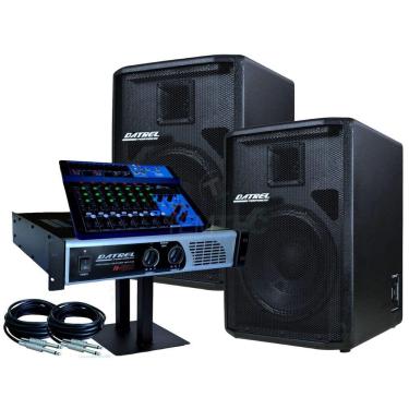 Imagem de Kit Caixas Som 12P 500W Mesa Datrel Bluetooth Potência 600W