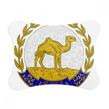Imagem de Moldura de quebra-cabeça com emblema nacional da África da Eritreia, enfeite de quebra-cabeça