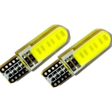 Imagem de Par Lampada Pingão Led Cob Siliconado T10 Super Branco - Ntv Som Autom