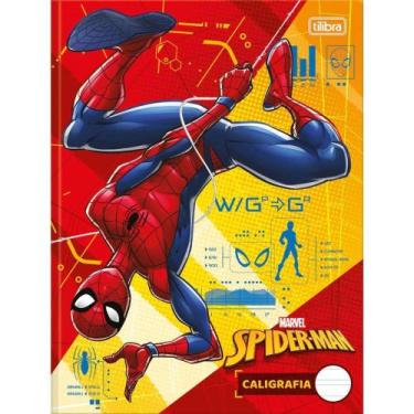 Imagem de Caderno Caligrafia Capa Dura Spider-Man 40Fl Vert. Broc - Tilibra