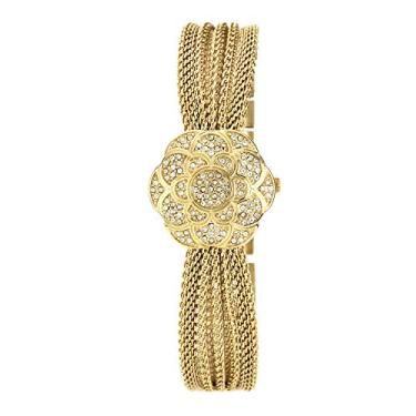 Imagem de Anne Klein Relógio feminino AK/1046CHCV premium com detalhes em cristal, Branco, AK/1046CHCV