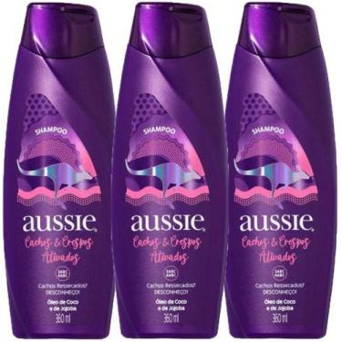 Imagem de Kit Com 3 Shampoo Aussie Cachos E Crespos Ativados Limpeza Delicada E
