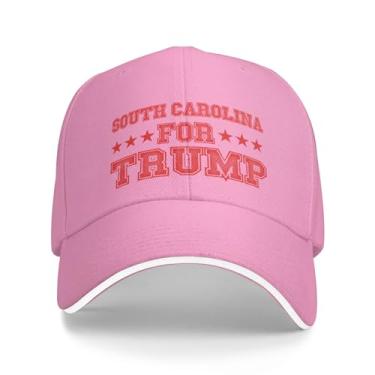 Imagem de Boné de beisebol 2024 Trump Carolina do Sul para Trump Original Truckers boné de beisebol ajustável para homens/mulheres boné de caminhoneiro rosa, rosa, G