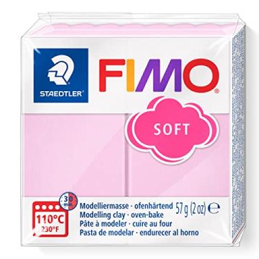 Imagem de STAEDTLER Massa de Modelar Profissional FIMO Soft 57g (1 Unidade) Rosa Claro - 8020-205 - Argila Polímera Para Biscuit que Endurece no Forno – Ideal para Artesanato, Miniaturas e Bijuterias