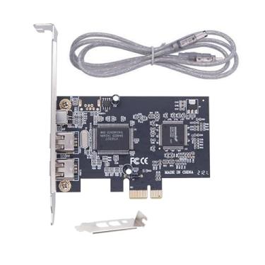 Imagem de Placa de expansão Firewire 1394A de alta velocidade PCI Express 1X para adaptador externo IEEE 1394 com suporte de perfil baixo