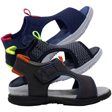 Imagem de Kit 3 Pares Papete Escolar Nº 22 Ao 27 Sandália Infantil Menino 15.01I (MARINHO/CHUMBO/CHUMBO, BR, Criança de 4 a 8 anos, Numérico, 22)