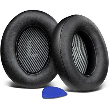 Imagem de SOULWIT Almofadas de ouvido de substituição para JBL Everest Elite 700 (Modelo: V700NXT) auscultadores, Com espuma de isolamento de ruído de alta densidade, Couro de proteína mais macio - Preto