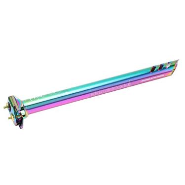 Imagem de Poste de Bicicleta de Metal Corte Cnc Sulco Duplo Antideformação Sulco Antiderrapante Escala Clara Selim de Mountain Bike para a Maioria das Bicicletas (31,6 mm)