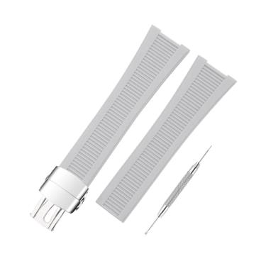 Imagem de SANDEIN Pulseira de relógio compatível com Patek Philippe Nautilus 5711 5712 5712G 5726 5980, pulseira de substituição de borracha de silicone macio para pulseiras de relógio Patek Philippe Nautilus