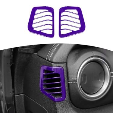 Imagem de Jeliker Sahara Rubicon Willys de saída de ar lateral acessórios interiores ABS decoração para Jeep Wrangler JL JLU 2018-2022 para Jeep Gladiator JT Purple Sport Sahara Rubicon Willys