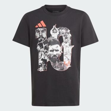 Imagem de Camiseta adidas Gráfica Messi Preta Infantil-Masculino