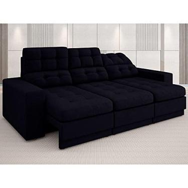 Imagem de Sofá 3 Lugares Assento Retrátil e Reclinável Jobim-legacy Sofas - Preto