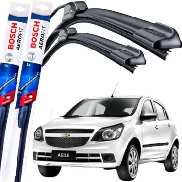 Imagem de Par Palheta Limpador Parabrisa Dianteiro Silicone Bosch Paleta AGILE 2012 À 2014