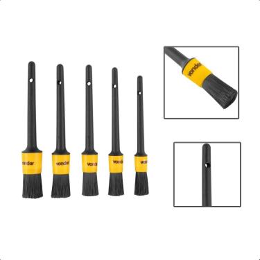 Imagem de Jogo De Pincéis Para Detalhamento Automotivo 5 PÇS Lavagem