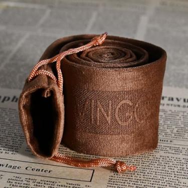 Imagem de Vingobow Bolsa de veludo com laço de violino para violino individual/viola/violoncelo capa protetora contra poeira 4/4 tamanho completo