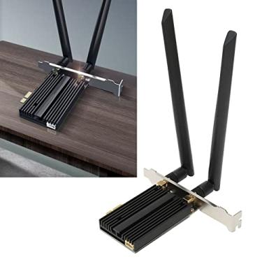 Imagem de Placa PCI-E WiFi BT5.2 Antena Dupla 6GHz 5GHz 2,4GHz 2400Mbps, Gigabit AX210 Desktop PC 6E Adaptador de Rede Sem Fio PCIe, 5G, 802.11ax/ac/a/b/g/n 11/10 WE3000S V2