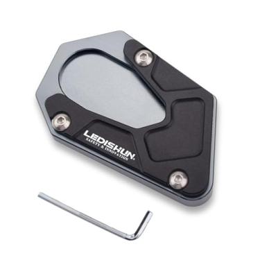 Imagem de LEDISHUN Suporte lateral para motocicleta Suporte de placa ampliadora de pé (para veículo Suzuki) GSX-S1000F; Katana; GSX-S950; GSX-S750; GSX-S1000 GT; GSXS (cinza)